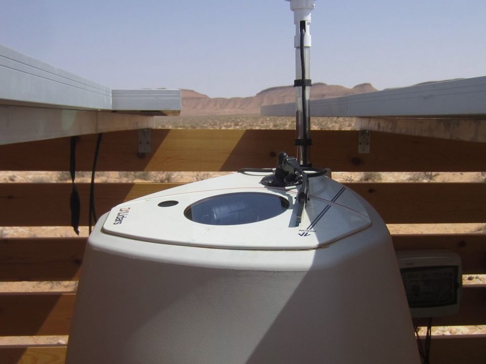 ZX 300 Lidar unit installed in the dessert conditions in a wooden box